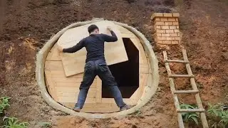(Full Video) Genius Man Built a Home Inside a Mountain Using Only Wood and Stone