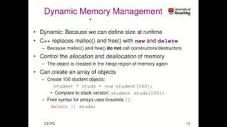 CS1PC C++ Week 5-1-2: Memory Problems resolved by Smart Pointers