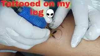 Alien Smoking Tattoo On Leg 👽🚬 || Tamang Tattoos Kolkata