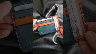 Холдер для СТС, ВУ, карт и купюр с именным оттиском #handmade #hobby #leather  #holder
