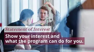 What do you consider to be a strong statement of interest?