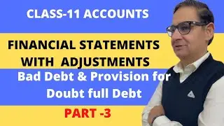 FINANCIAL STATEMENTS (WITH ADJUSTMENTS ) Bad Debt & provision for Doubtful Debts Class -11accounts