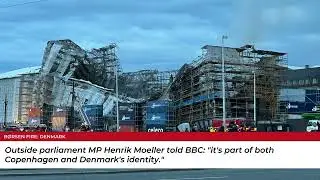 Danish Stock Exchange B&oslash;rsen Destroyed in Fire - Copenhagen Landmark Burnt Down