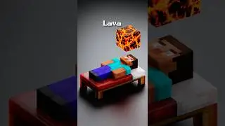 Steve Vs Realistic Fluid Simulations 💦💦 #minecraft #blender