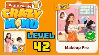 Brain puzzle 3 crazy mind level 42 solution walkthrough ( makeup pro ) 