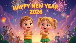 Happy New Year 2026 Song for Kids | Nursery Rhyme for Children