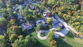 Aerial of Beech Brook property in Pepper Pike, Ohio