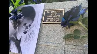 BRIDE OF FRANKENSTEIN ELSA LANCHESTER GRAVE UNVEILING