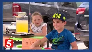 Nolensville siblings use lemonade stand to help neighbor affected by house fire