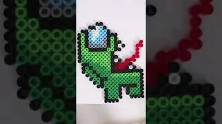 Among us Perler Bead ASMR pixel art reverse asmr #shorts