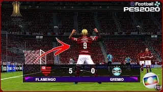 FLAMENGO 5 x 0 GRÊMIO | SEMIFINAL DA LIBERTADORES 2019 RECRIADA NO PES 2020 PPSSPP
