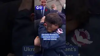 Ukrainian President&rsquo;s Emotional Embrace With War Veteran | 10 News First