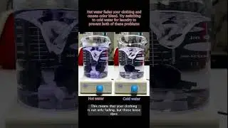 Hot water fades your clothing #laundry #experiment