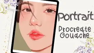 Portrait With Smooth Gouache Procreate Bundle