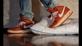 NIKE AF1 walking/stomping on soft pillow #crush #asmr #asmrsounds #stomp #nike #nikeshoes