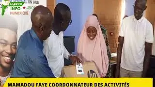 Kaffrine Le Lynaqe reçoit de l'appui d'ordinateurs d'un partenaire