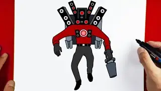 How to Draw TITAN SPEAKERMAN - SKIBIDI TOILET