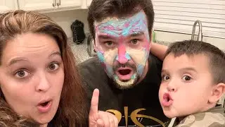 I PAINT his face PRANK! and it WON'T come off!
