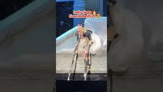 LOOK: LADY GAGA WORE CRUTCHES AT COACHELLA 2025 🔥😍 #ladygaga #viralvideo #coachella2025