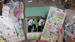 Pandamonium - Multi-photo Layout Process // Easy Ways To Use Sequins on Your Layouts #1!