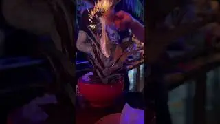 Flaming Pineapple Drink at Prosperity Bar in Calgary