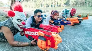 LTT Films :  Captain S.E.A.L X Nerf Guns Fight Crime ROCKET Mask Destroy The Tycoon Couple