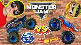 MONSTER JAM MONSTER TRUCKS HOT WHEELS VS SPIN MASTER CRASH CHAMPIONSHIP for Kids