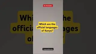 Which are the official languages of Kenya? | #shorts #countries #language #gk #kenya