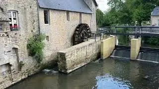 The Attentive Traveler - France 2025 - Bayeux - River Aure- Water Wheel