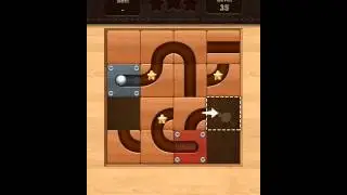Roll the Ball slide puzzle Star Level 35 Solution