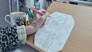 @MarieLouiseWrightson #Drawing out a new painting for my new collection. 