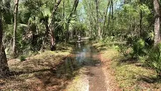 Sarah Gallagher biking near the Aucilla River in Florida