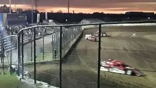 Jason Davis A modified heat race Tulsa Speedway Heartland modified tour 9-28-2024
