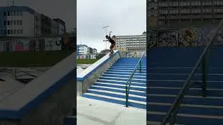 First ever 16 stair 😱 #skateboarding #desmoines