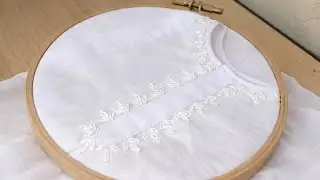 White Hand Embroidery Kurta Design for boys /girls ✨ Mindful Stitch