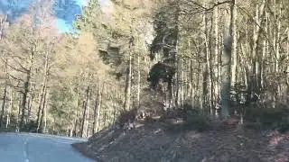 Driving through the serpentines of the splendorous French Alps  