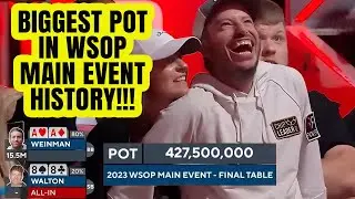 Pocket Aces for Daniel Weinman with $12,100,000 on the Line in the World Series of Poker Main Event!