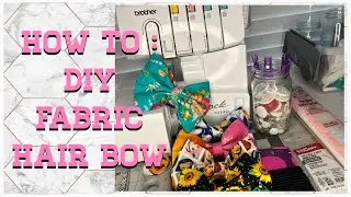 How To Make DIY Fabric Bows For Hair Using Serger  (Step By Step)