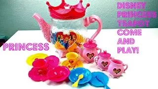 Disney Princess Teapot Set | Kids Playtime | Pink Girls Toy Review | Tea Cup
