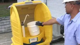 Box de stockage en PEHD pour 1 f&ucirc;t - R&eacute;f 52055 - TAP France Environnement - R&eacute;tention