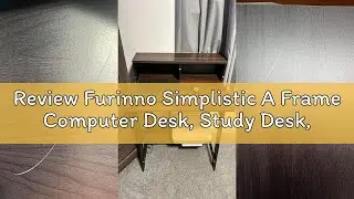 Review Furinno Simplistic A Frame Computer Desk, Study Desk, Writing Desk, Black/French Oak