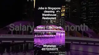 Jobs in Singapore #warehouse #cleaning #restaurant #Indian worker #Singapore visa