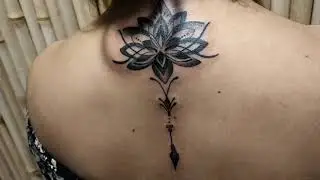 Lotus Mandala Tattoo on Back Neck | Nape of the Neck Tattoo | Lotus Tattoo | Mandala Tattoo