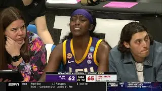 🤕 Flau'jae WHACKED in EYE, FALLS on Brooks | LSU vs NC State, NCAA women's basketball tournament