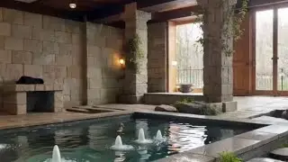 Serene spa setting trickling water with sounds #spa #tranquil #relaxationmethods  #viral  