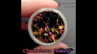 CHAMELEON FLAKES Fall Gel Nail Art | Wildflowers Nail Academy | Creations_by_aylen