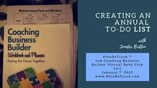 Creating An Annual To Do List   PlanDoTrack Virtual Book Club Call 1 7 19