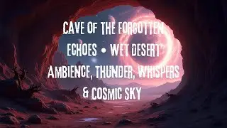 Cave of the Forgotten Echoes &bull; Wet Desert Ambience, Thunder, Whispers & Cosmic Sky | Dark Ambient