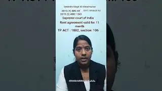 TP ACT 1882 @Advocateselvarani#Rentagreement#Tenant#suit#caselaws#case#occupation#citation#civilcase