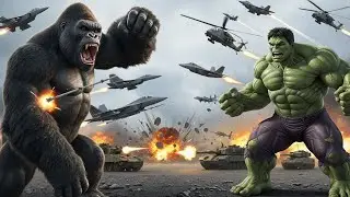 KING KONG & HULK vs ENTIRE US MILITARY in New York 🔥 Epic City Destruction Battle